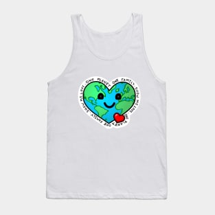 One Planet, One Family, Love - Earth Tank Top